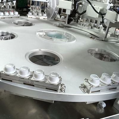 Automated Assembly Machine For Infusion Film Caps Vibratory Tray Feeding Index Motion Transport