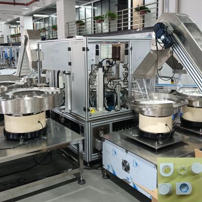 Δύο έως δέκα κοιλότητες Milk Cap Heli Cap Assembly Machine 1 λειτουργία